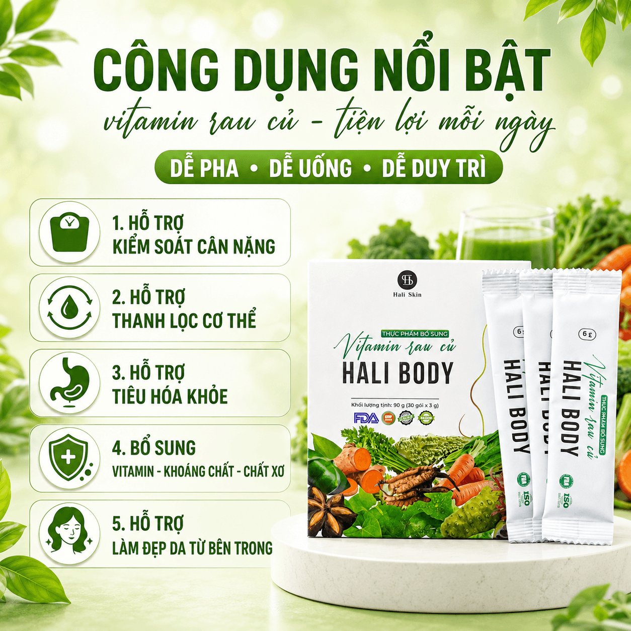 Bột Vitamin Rau Củ Hali Body thumbnail 2