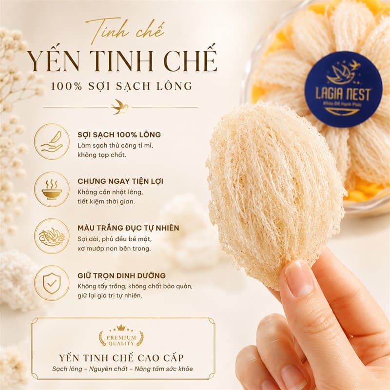 Yến Tinh Chế Sợi Sạch Lông thumbnail 4