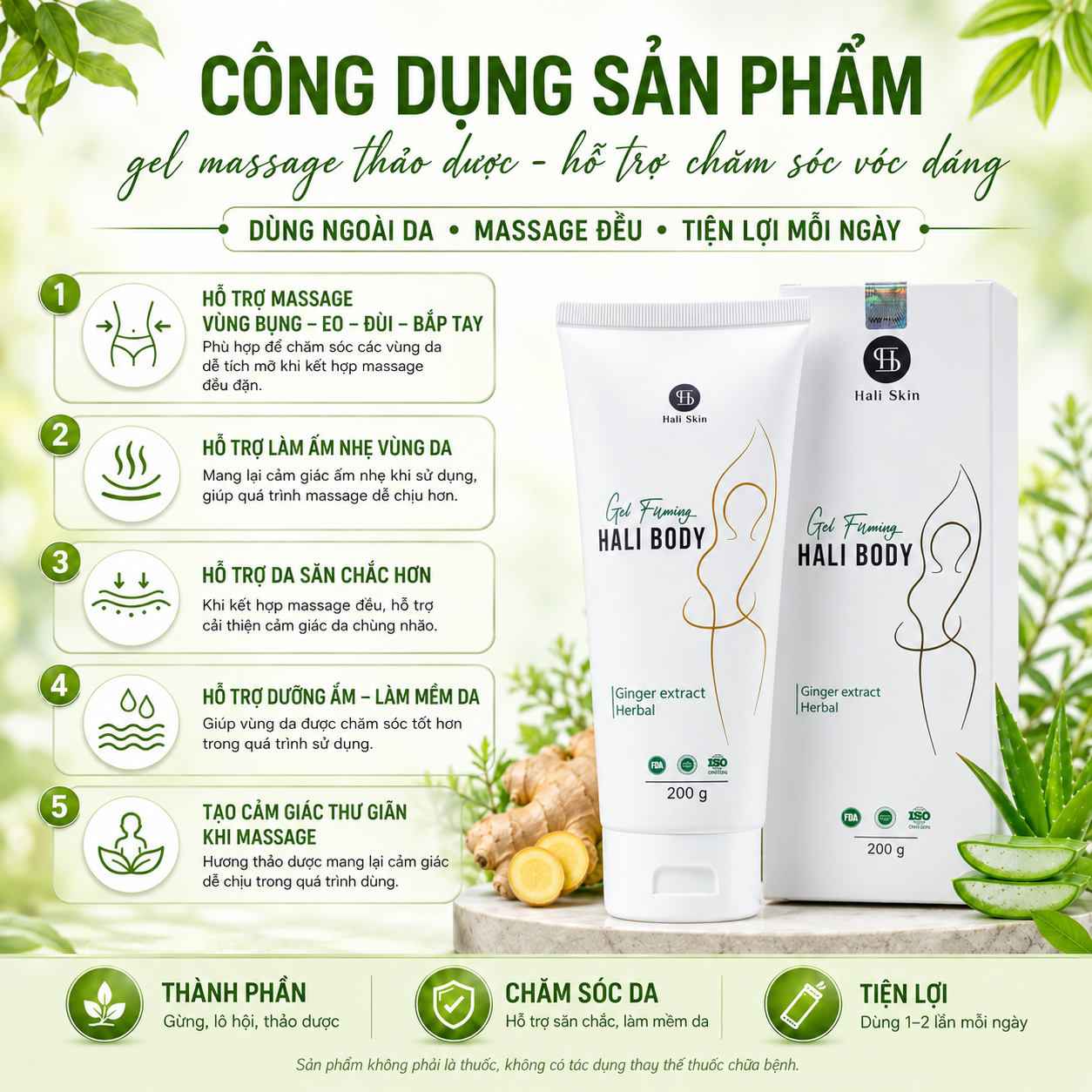Gel Massage Firming Hali Body - hình 3