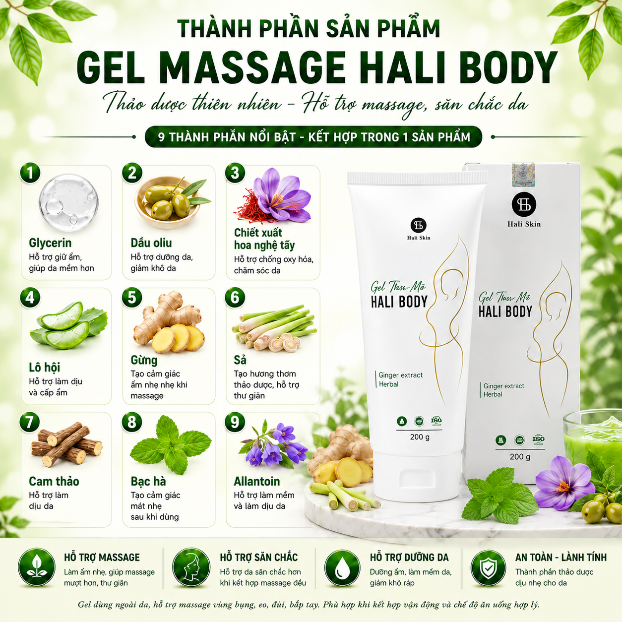 Gel Massage Firming Hali Body - hình 4