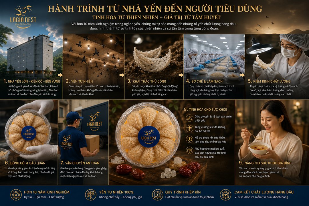 Tổ Yến Tinh Chế VIP Siêu Sợi Dày - hình 1